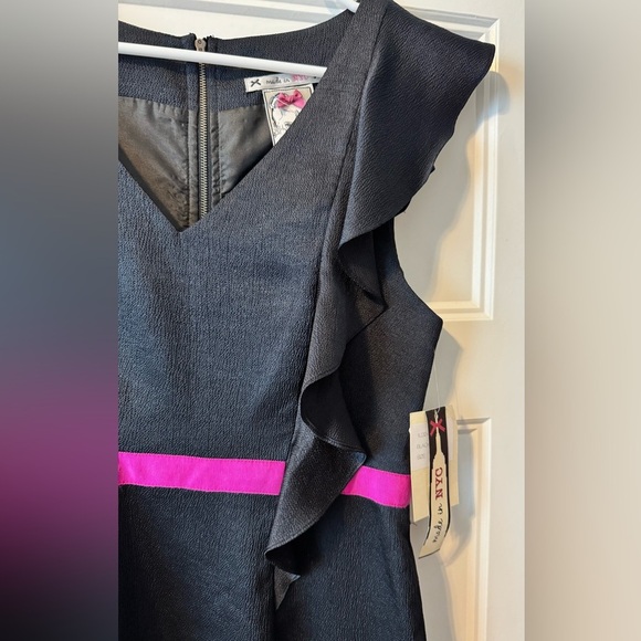 NWT Yoana Baraschi Made in NYC Sheath Dress with Shoulder Ruffle 
Size 8 - Picture 3 of 10